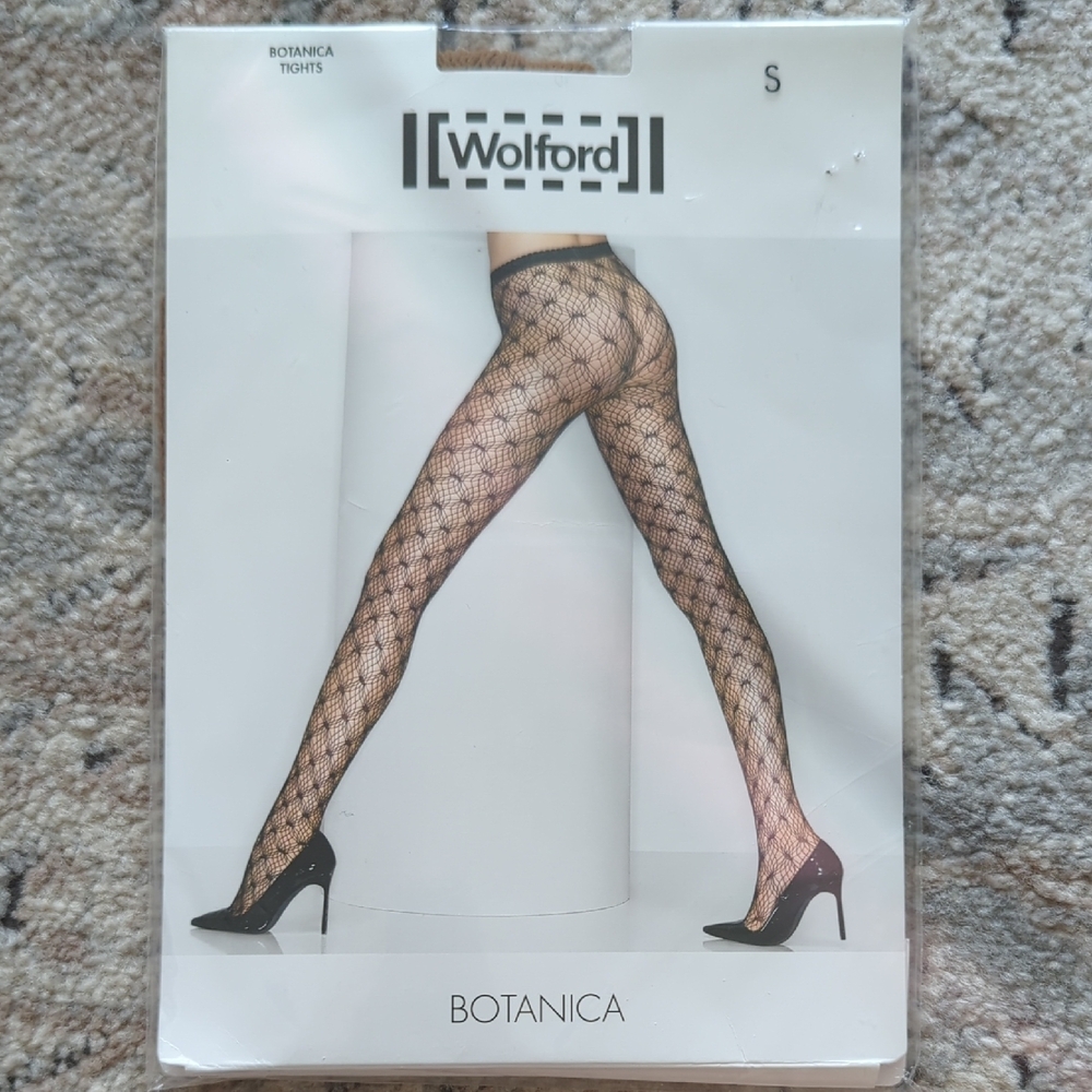 Wolford Botanica Black Tights